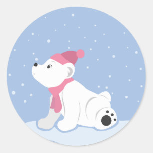 Polar Bear Classic Round Sticker