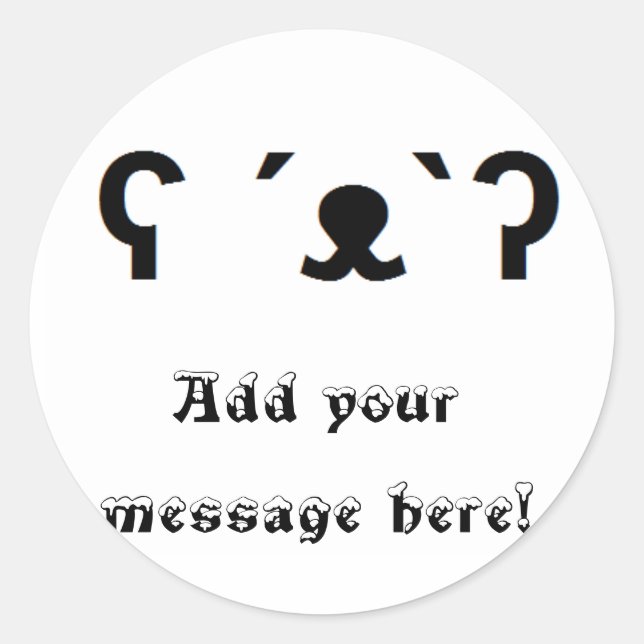 Polar Bear Classic Round Sticker (Front)