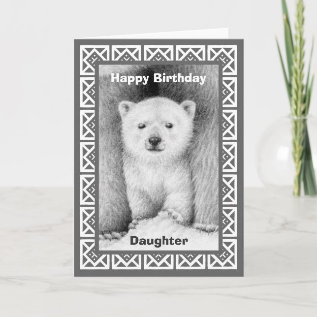 Polar Bear Cub Birthday Card (Front)