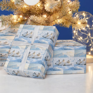 Polar Bear Cub On Ice  Wrapping Paper