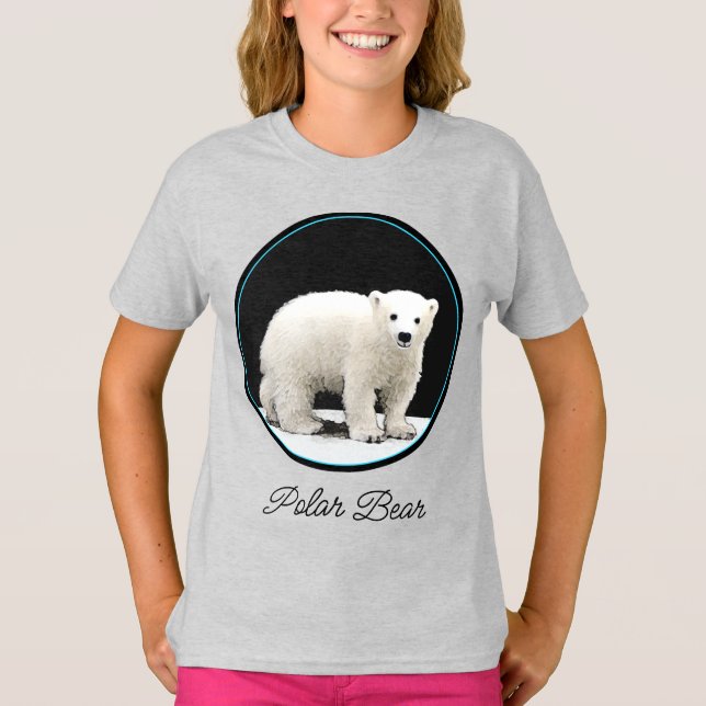 Polar Bear Cub Painting - Oiginal Wildlife Art T-S T-Shirt (Front)
