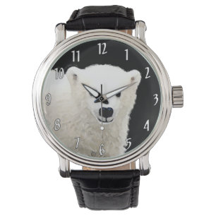 Polar Bear Cub Painting - Oiginal Wildlife Art Watch