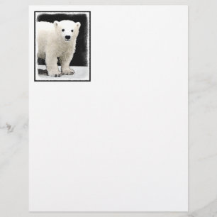 Polar Bear Cub Painting - Original Wildlife Art