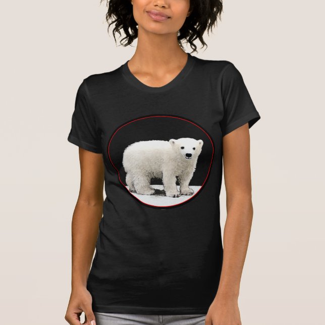 Polar Bear Cub Painting - Original Wildlife Art T-Shirt (Front)