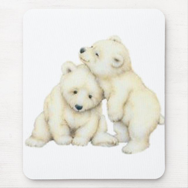 Polar Bear Cubs Mouse Pad (Front)