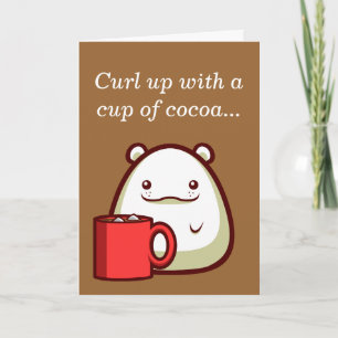 Polar Bear "Curl up with a cup of cocoa..." Card