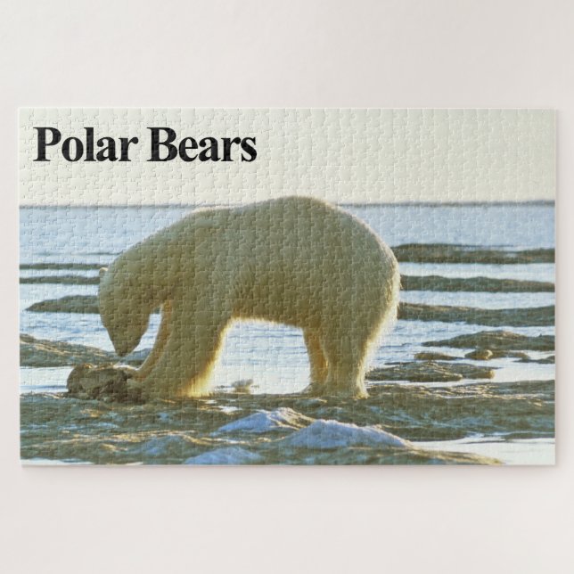 Polar Bear Dinner Time Jigsaw Puzzle (Horizontal)
