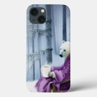 Polar Bear Drinking Coffee