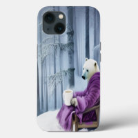 Polar Bear Drinking Coffee