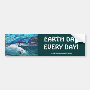 Polar Bear Earth Day Arctic Animal Bumper Stickers