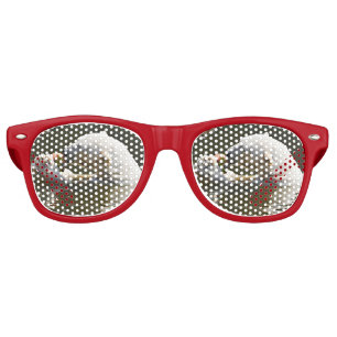 Polar Bear Eating Fruit In Water Retro Sunglasses