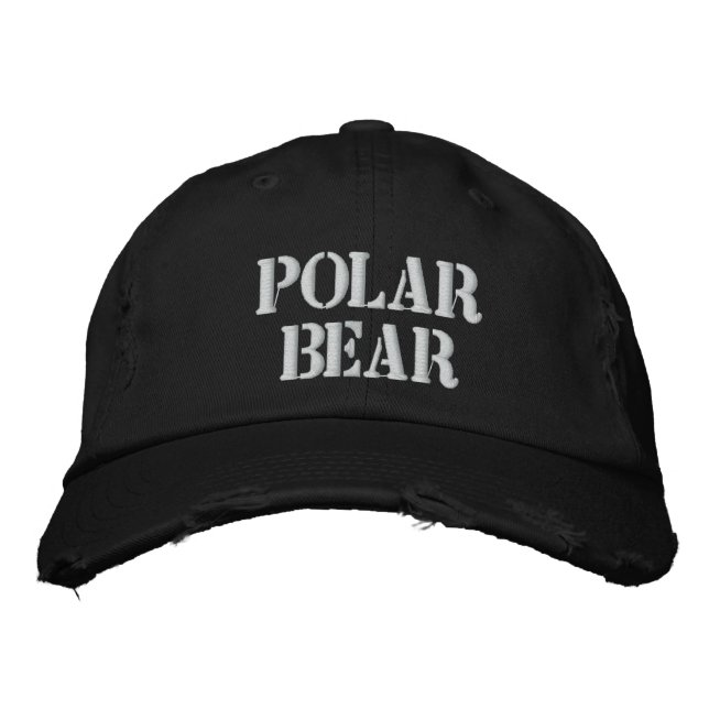 POLAR BEAR EMBROIDERED HAT (Front)