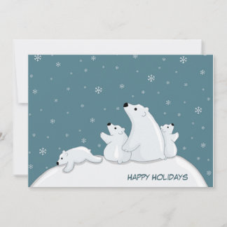 Polar Bear Family Holiday Card