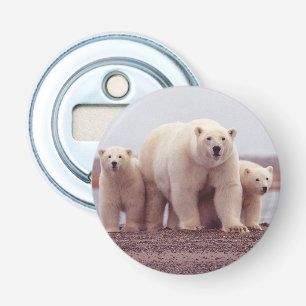 Polar Bear Family Photo Bottle Opener