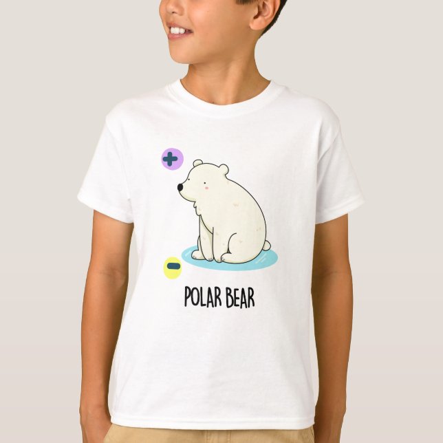 Polar Bear Funny Science Pun  T-Shirt (Front)