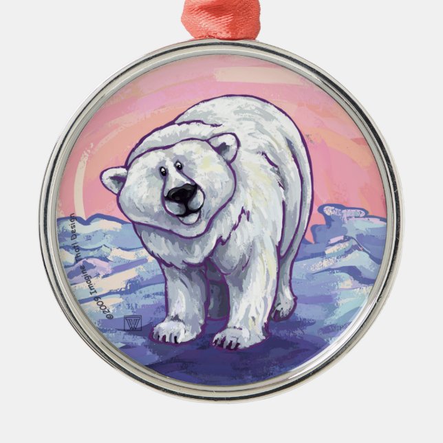 Polar Bear Gifts & Accessories Metal Tree Decoration (Front)