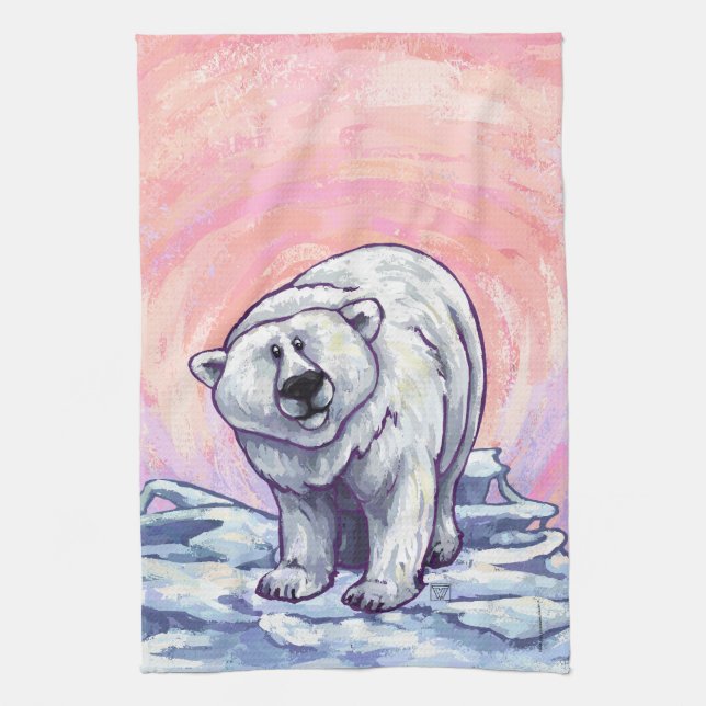 Polar Bear Gifts & Accessories Tea Towel (Vertical)