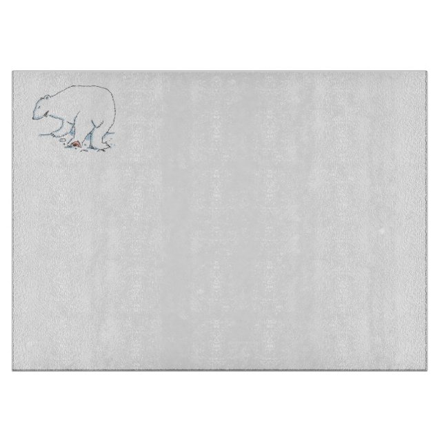 Polar Bear glass cutting board (Front)