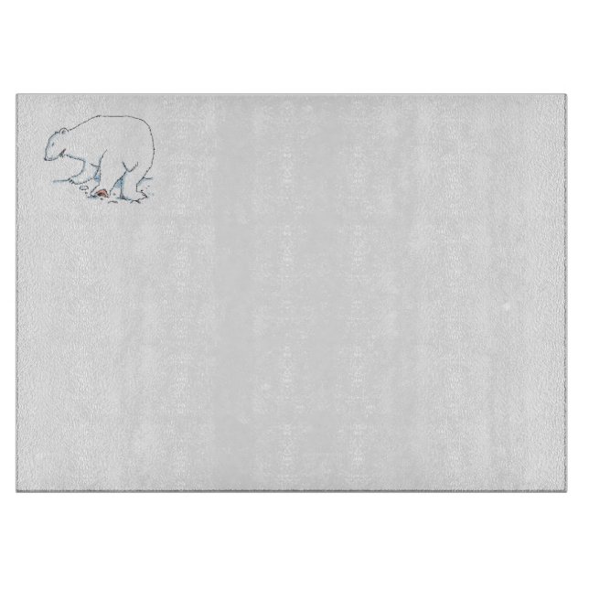 Polar Bear glass cutting board (Front)