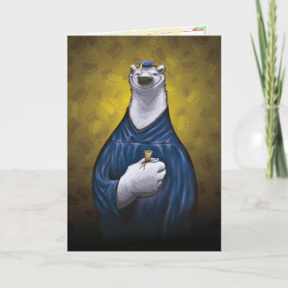 Polar Bear Graduation Card Blue