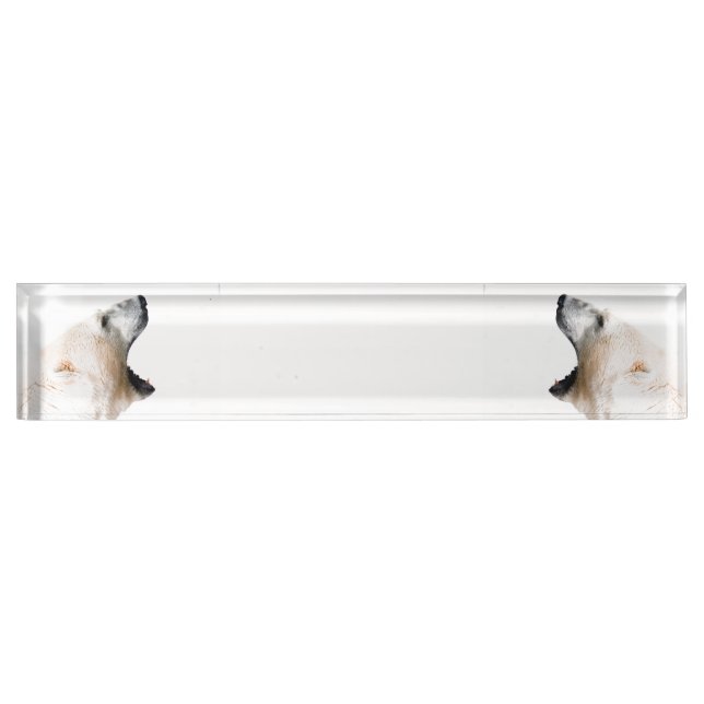 Polar bear growl nameplate (Front)