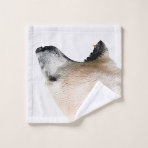 Polar bear growl wash cloth