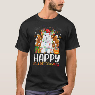Polar Bear  Halloween Christmas Happy Hallothanksm T-Shirt