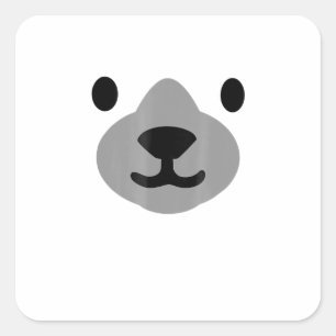 Polar Bear Halloween Costume Funny Adults Kids Square Sticker