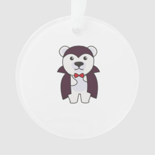 Polar Bear Halloween Cute Devil Kids Vampire Ornament
