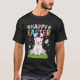 Polar Bear Happy Easter Egg Hunt Bunny Ear Easter T-Shirt
