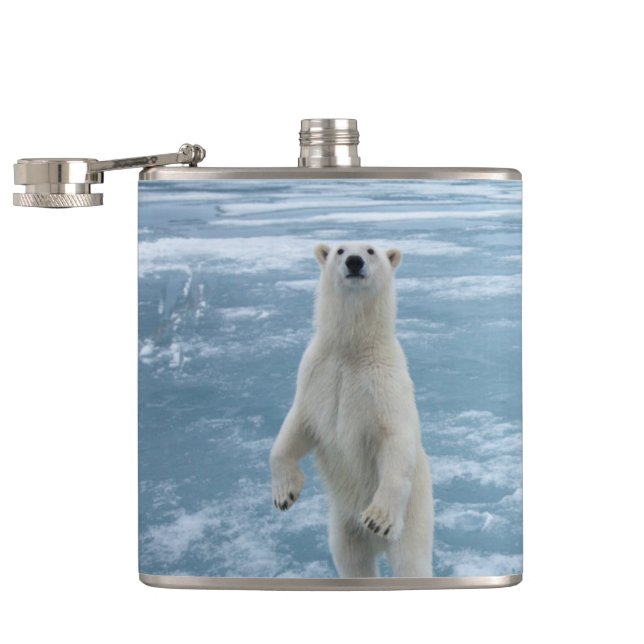 Polar Bear Hip Flask (Opened)