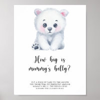 Polar bear - How big is mummy's belly game Poster