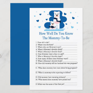 Polar bear How well do you know baby shower game