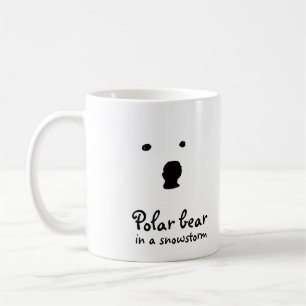Polar Bear in a snowstorm Coffee Mug