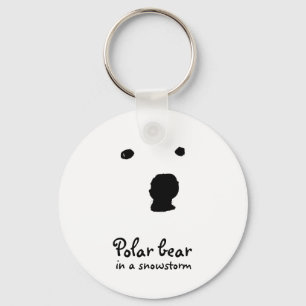 Polar Bear in a snowstorm t-shirt Key Ring