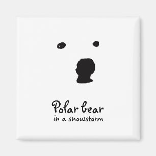 Polar Bear in a snowstorm t-shirt Magnet