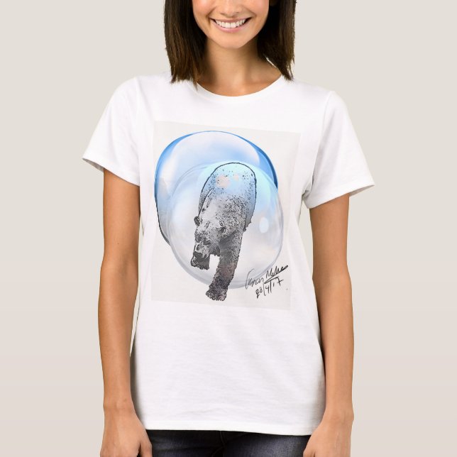 Polar Bear in Bubble T-Shirt (Front)