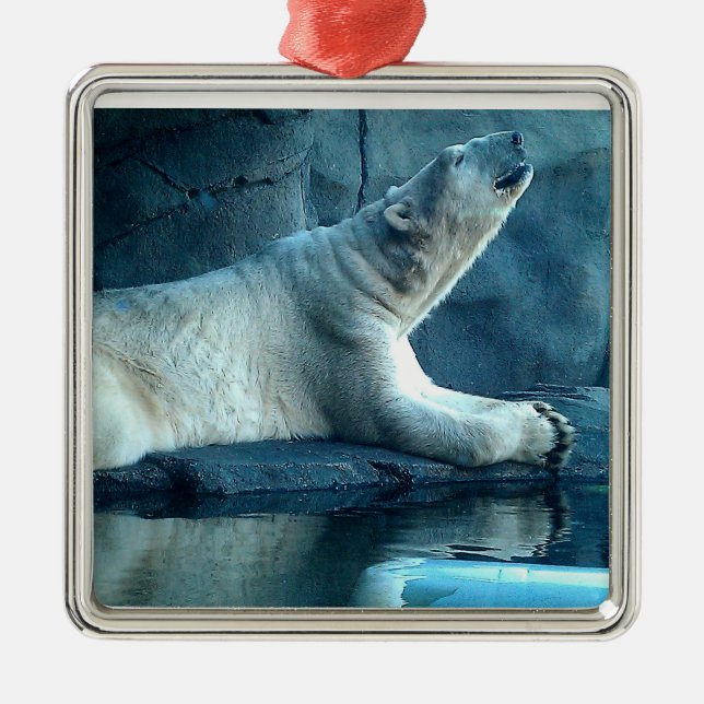 Polar Bear In Prayer Ornament (Front)