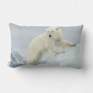 Polar bear in summer lumbar cushion