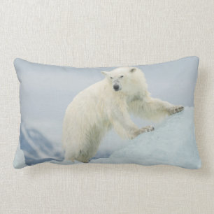 Polar bear in summer lumbar cushion