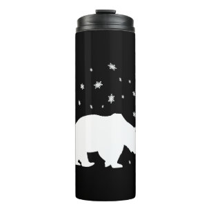 Polar Bear In The Snow Thermal Tumbler