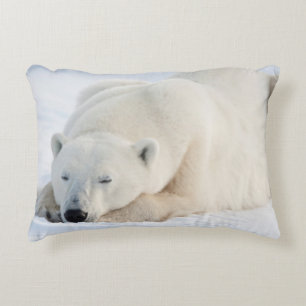 Polar Bear in winter Decorative Cushion