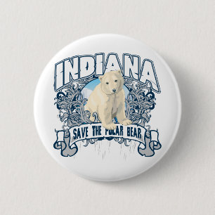 Polar Bear Indiana 6 Cm Round Badge