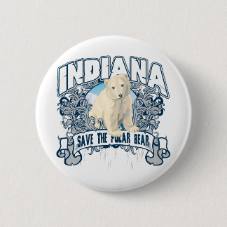 Polar Bear Indiana 6 Cm Round Badge