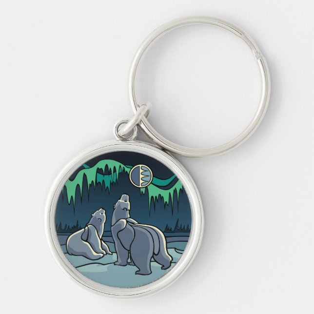 Polar Bear Key Chain Bear Gift Polar Bear Keychain (Front)