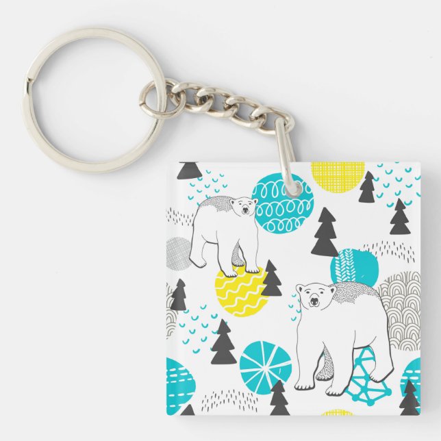 Polar bear key ring (Front)