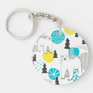 Polar bear key ring