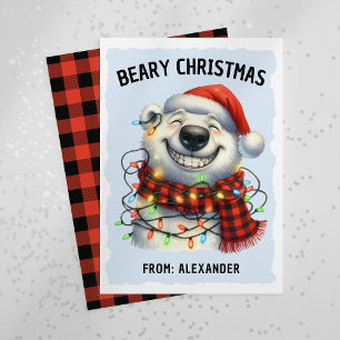 Polar Bear Kids Classroom Christmas Holiday Card