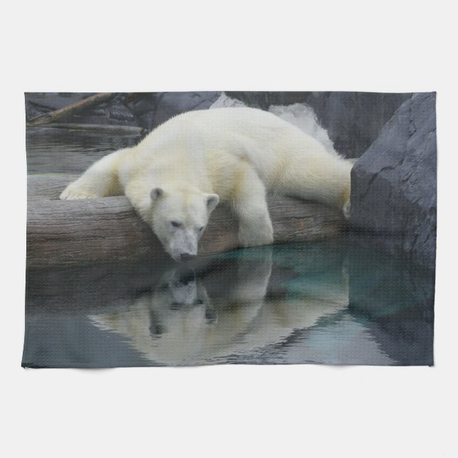 Polar Bear Kitchen Towel Home Decor (Horizontal)