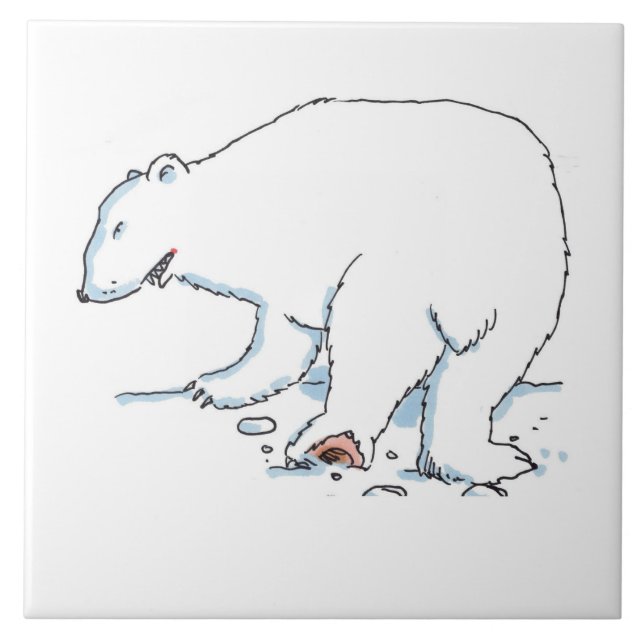 Polar Bear large ceramic tile (Front)